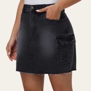 NWT Frye Cargo Denim Mini Skirt Size 28